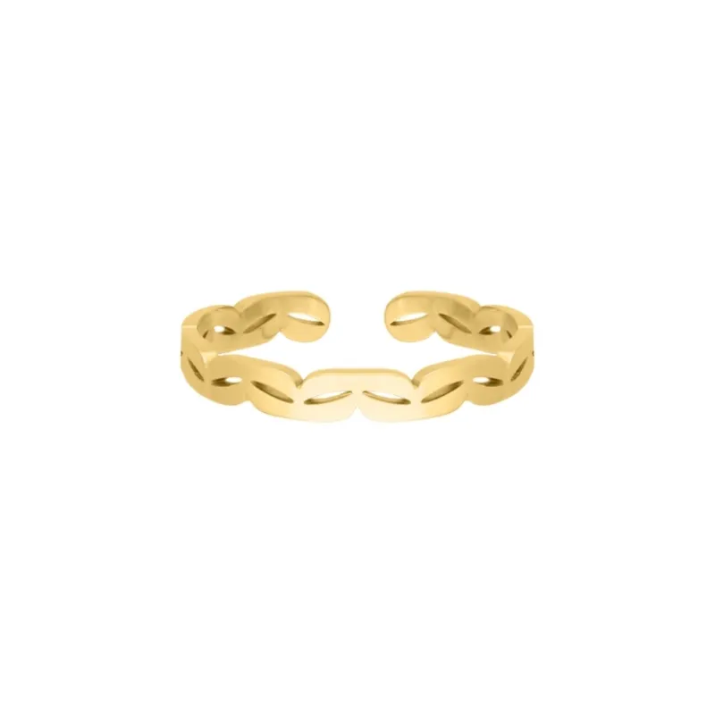 Finaste Minimalistische ring verstelbaar goudkleurig Outlet