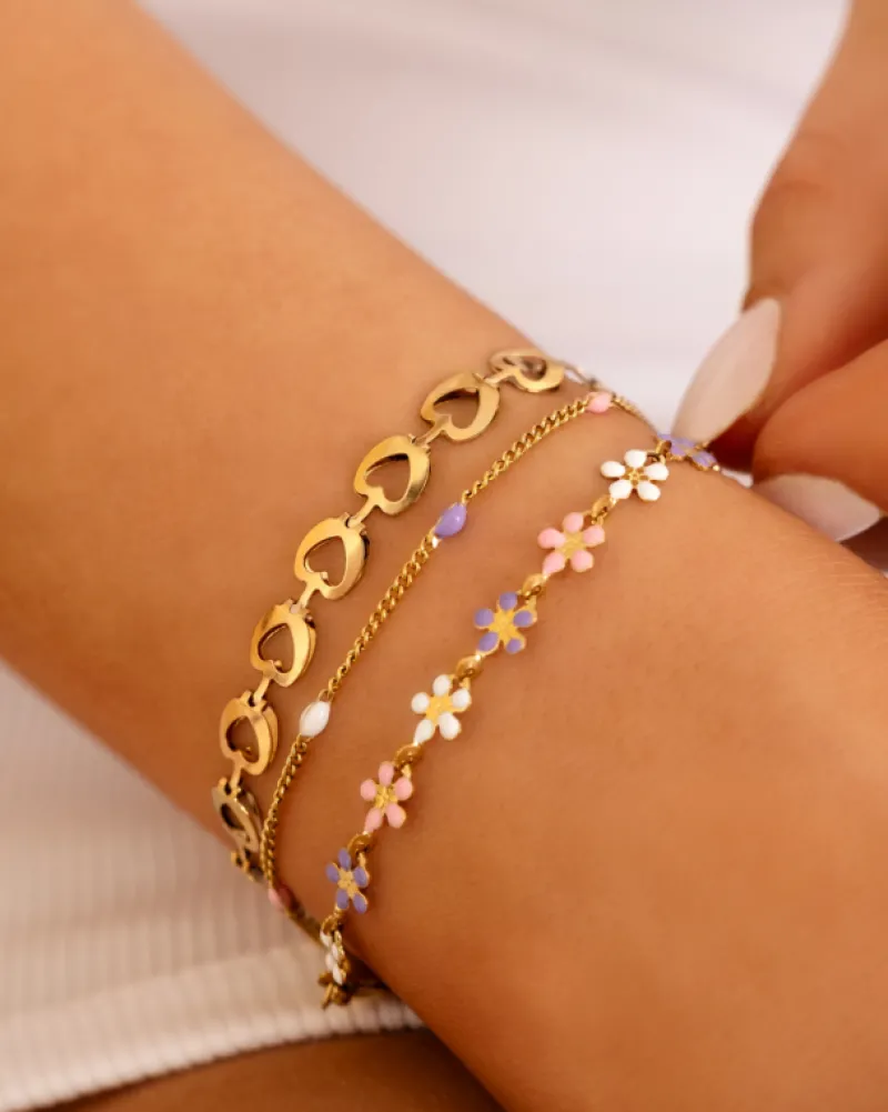 Finaste Multicolor armband goudkleurig Fashion