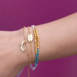 Finaste Musthave armbandje met 2 letters goud kleurig Clearance