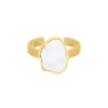 Finaste Musthave ring sea shell goudkleurig Fashion