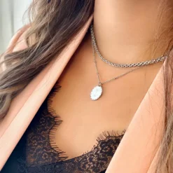 Finaste Naam ketting ovaal Outlet