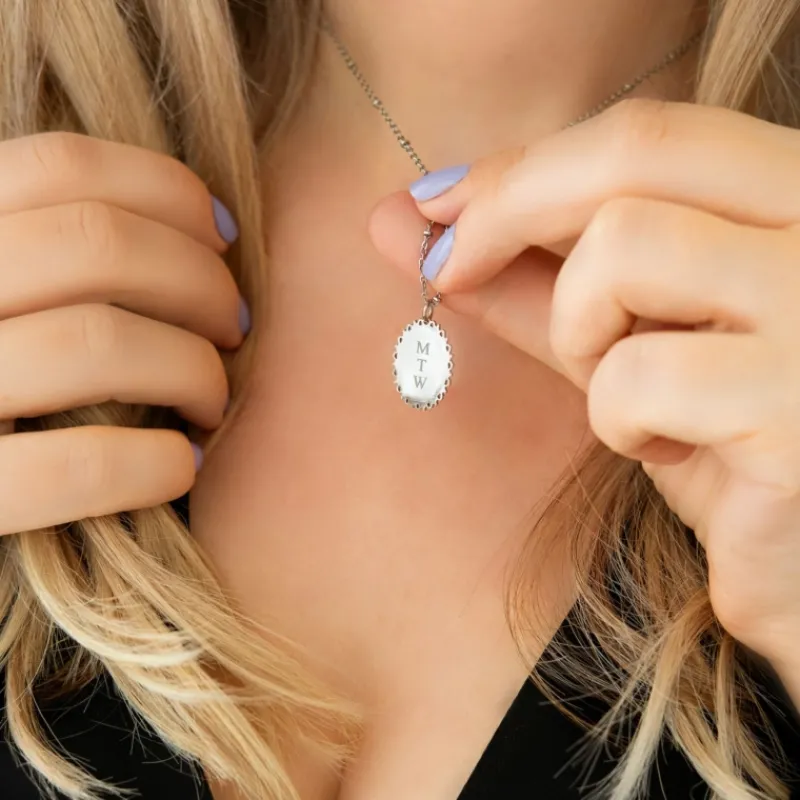 Finaste Naam ketting ovaal Outlet