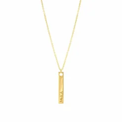 Finaste Naamketting Bar Goud Kleurig Sale