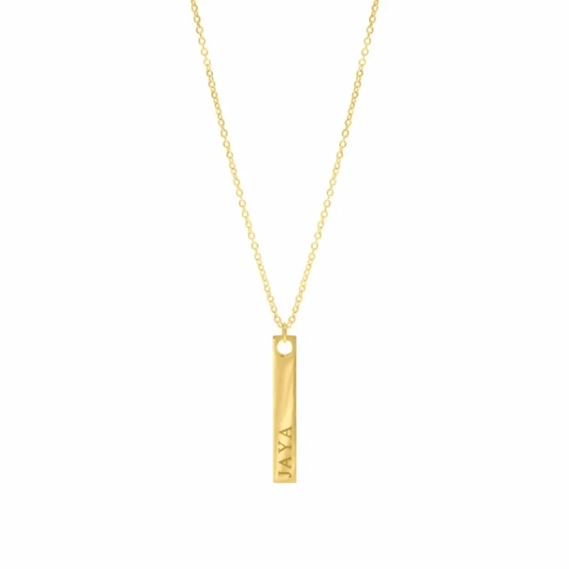Finaste Naamketting Bar Goud Kleurig Sale