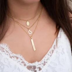 Finaste Naamketting Bar Goud Kleurig Sale