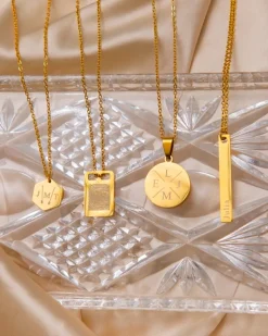 Finaste Naamketting Bar Goud Kleurig Sale