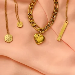 Finaste Naamketting Bar Goud Kleurig Sale
