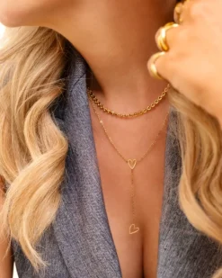 Finaste Necklace Musthave hearts goldplated Fashion