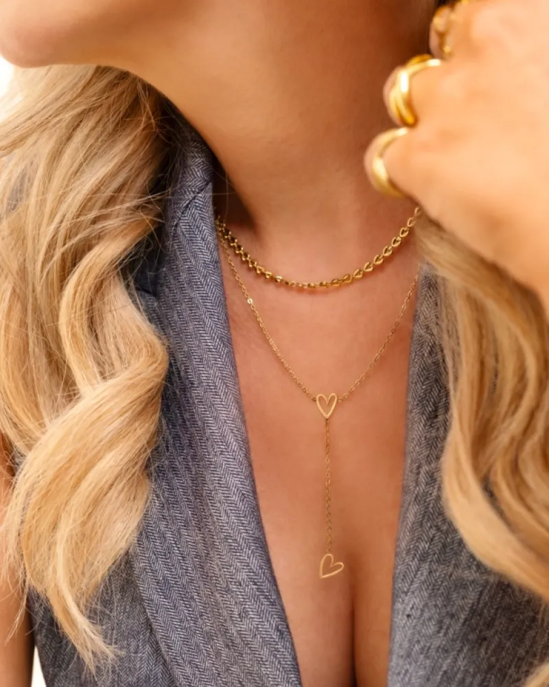 Finaste Necklace Musthave hearts goldplated Fashion
