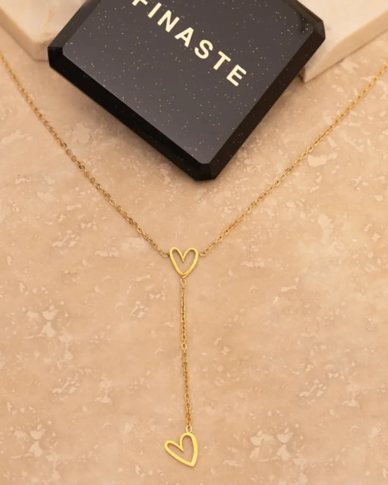 Finaste Necklace Musthave hearts goldplated Fashion