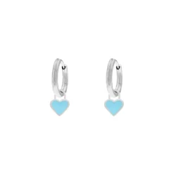 Finaste Oorbellen baby blauw hartje Hot