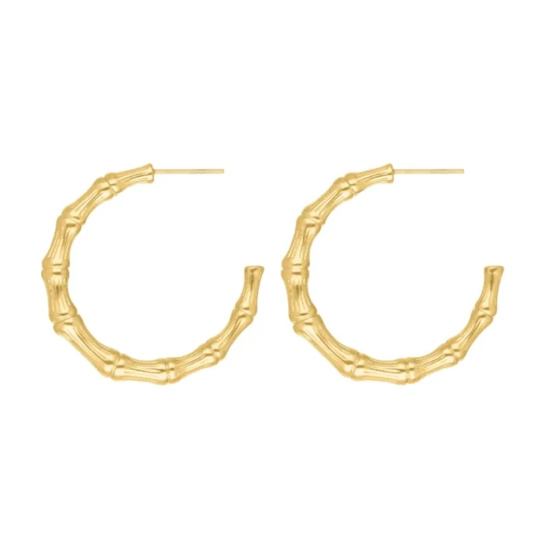 Finaste Oorbellen bamboo chic goudkleurig Fashion