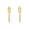 Finaste Oorbellen champagne beads goudkleurig New
