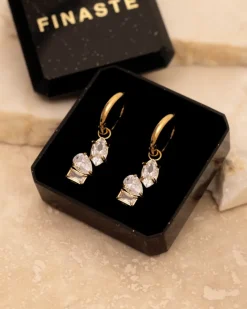Finaste Oorbellen chic gems goudkleurig Fashion