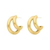 Finaste Oorbellen double hoops goudkleurig Fashion