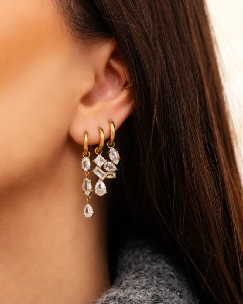 Finaste Oorbellen gemstones goudkleurig Sale