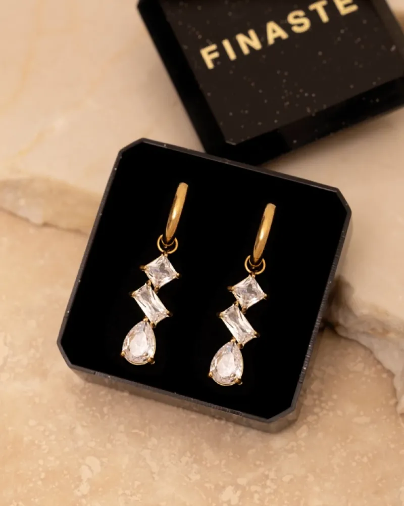 Finaste Oorbellen gemstones goudkleurig Sale