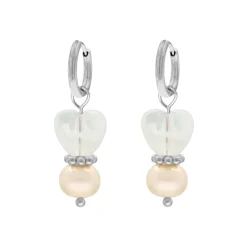 Finaste Oorbellen heart & pearl peach Hot
