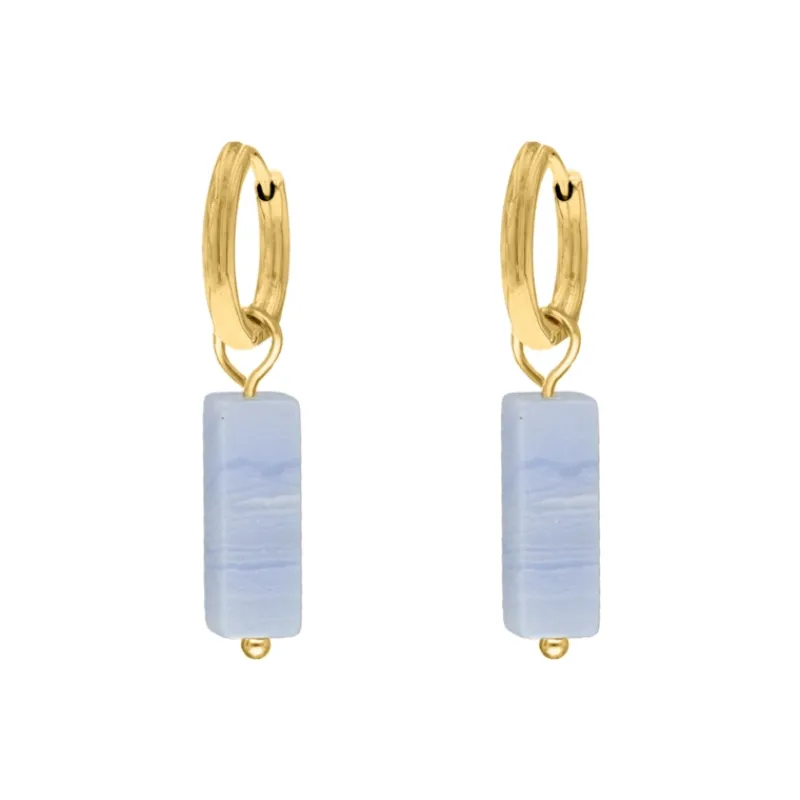 Finaste Oorbellen icey blue goudkleurig Sale