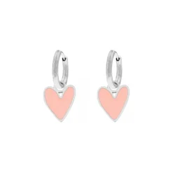 Finaste Oorbellen love heart pink Hot