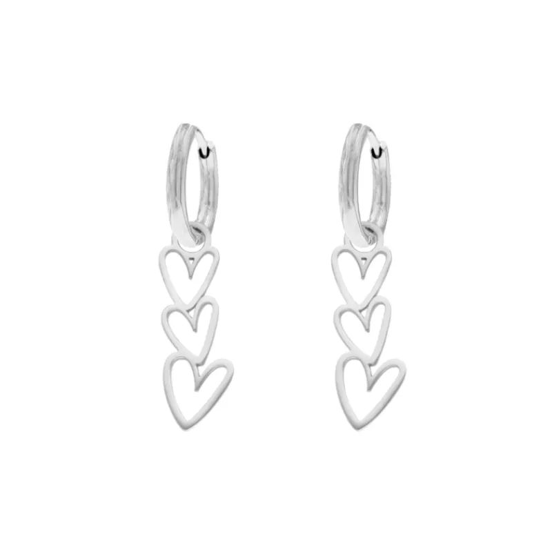 Finaste Oorbellen love hearts triple Fashion