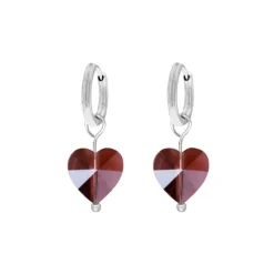 Finaste Oorbellen met paars hartje Outlet