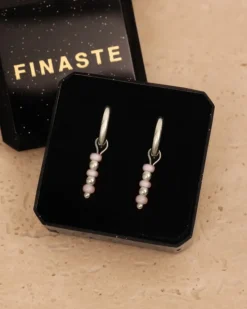 Finaste Oorbellen met roze steentjes Hot