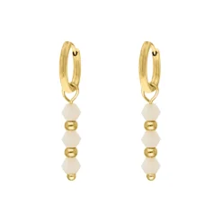 Finaste Oorbellen nude beads goldplated Fashion