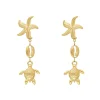 Finaste Oorbellen ocean lovers goudkleurig Hot