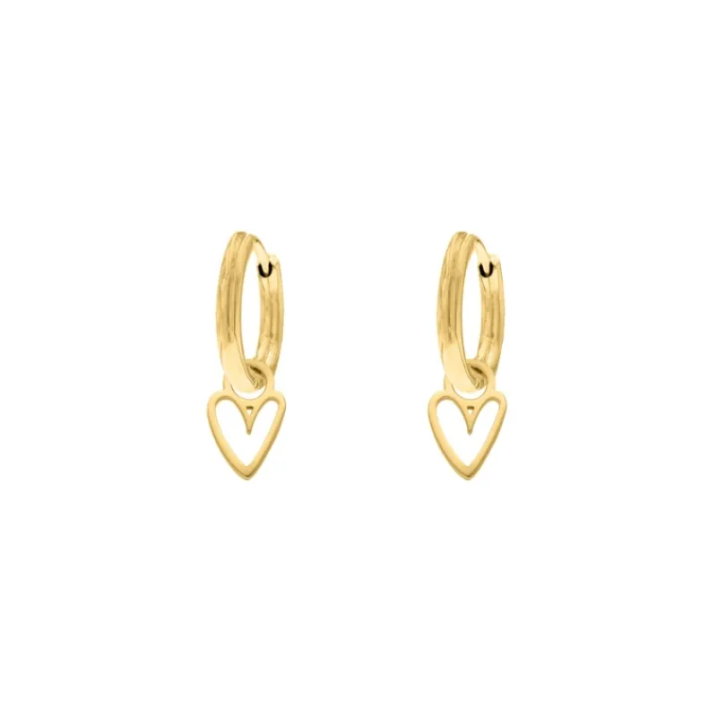 Finaste Oorbellen one love heart goudkleurig Discount