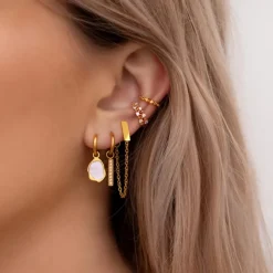 Finaste Oorbellen parelmoer kleur goud Best