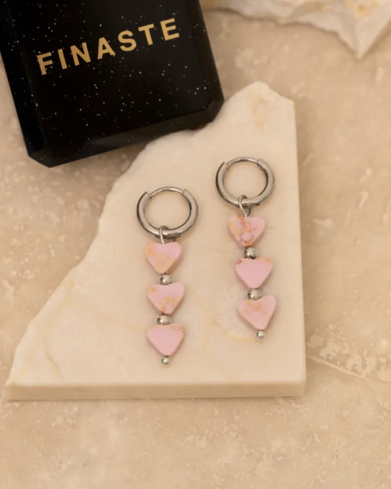 Finaste Oorbellen pink love Outlet