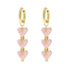 Finaste Oorbellen pink love goudkleurig Best