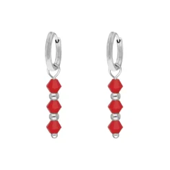 Finaste Oorbellen red beads Best