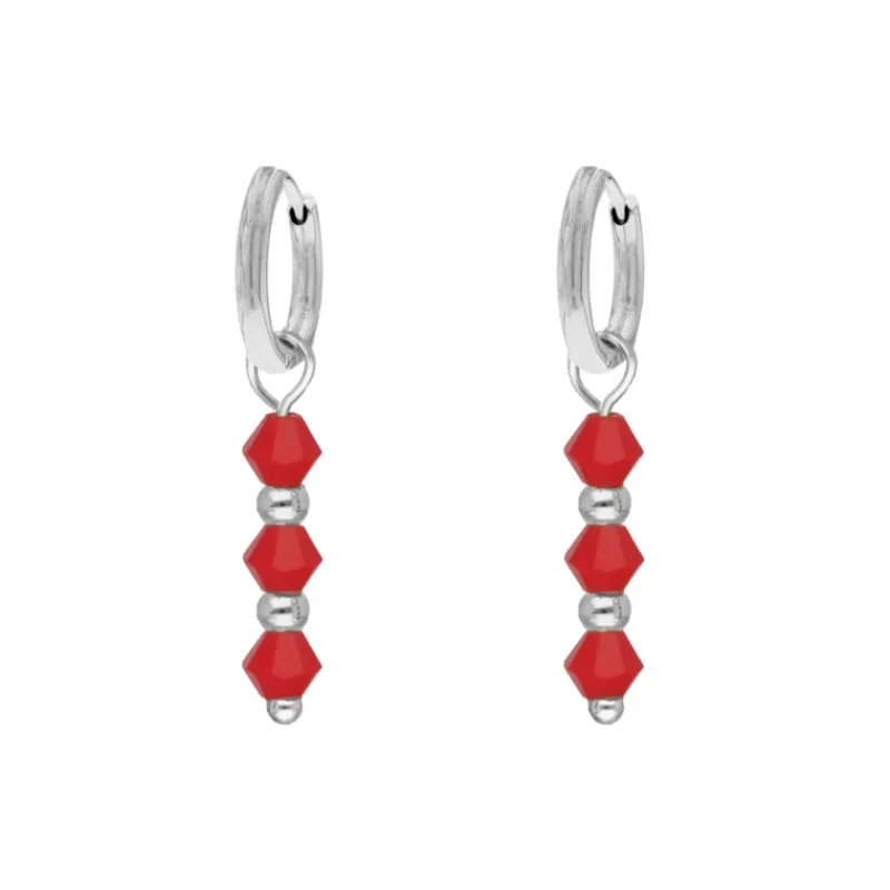 Finaste Oorbellen red beads Best