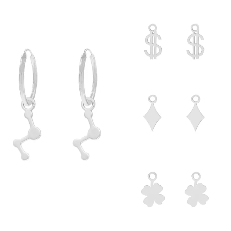 Finaste Oorbellen set met bedeltjes Outlet