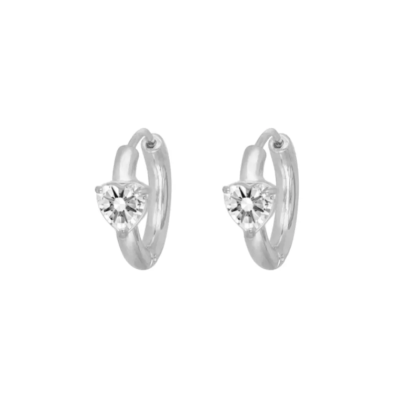 Finaste Oorbellen steentje heart New