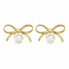Finaste Oorbellen trendy bow heart goudkleurig Sale