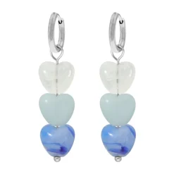 Finaste Oorbellen triple blue hearts Clearance
