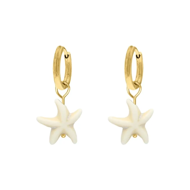 Finaste Oorbellen zeester hanger goudkleurig Outlet