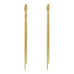 Finaste Oorhangers snake chain goudkleurig Best