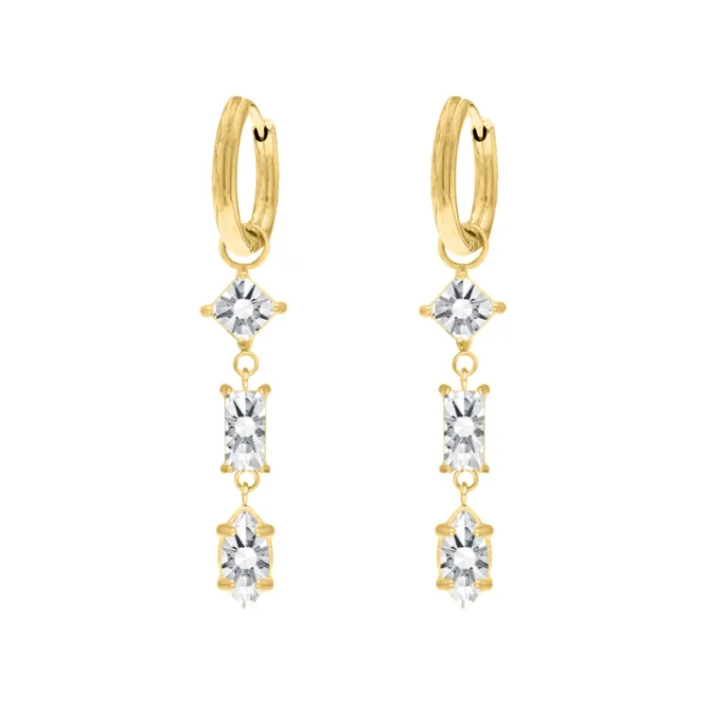 Finaste Oorhangers Trinity Gemstones Goldplated Online