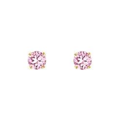 Finaste Oorknopjes pink stone goudkleurig Clearance