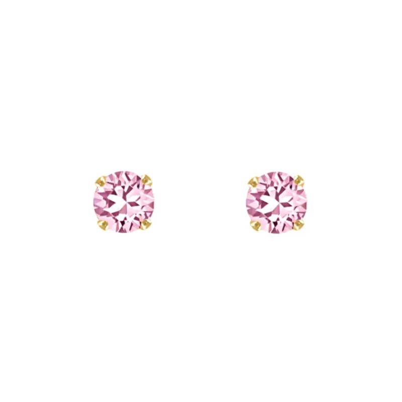 Finaste Oorknopjes pink stone goudkleurig Clearance
