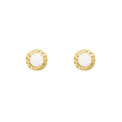 Finaste Oorknopjes Round glam goudkleurig Clearance