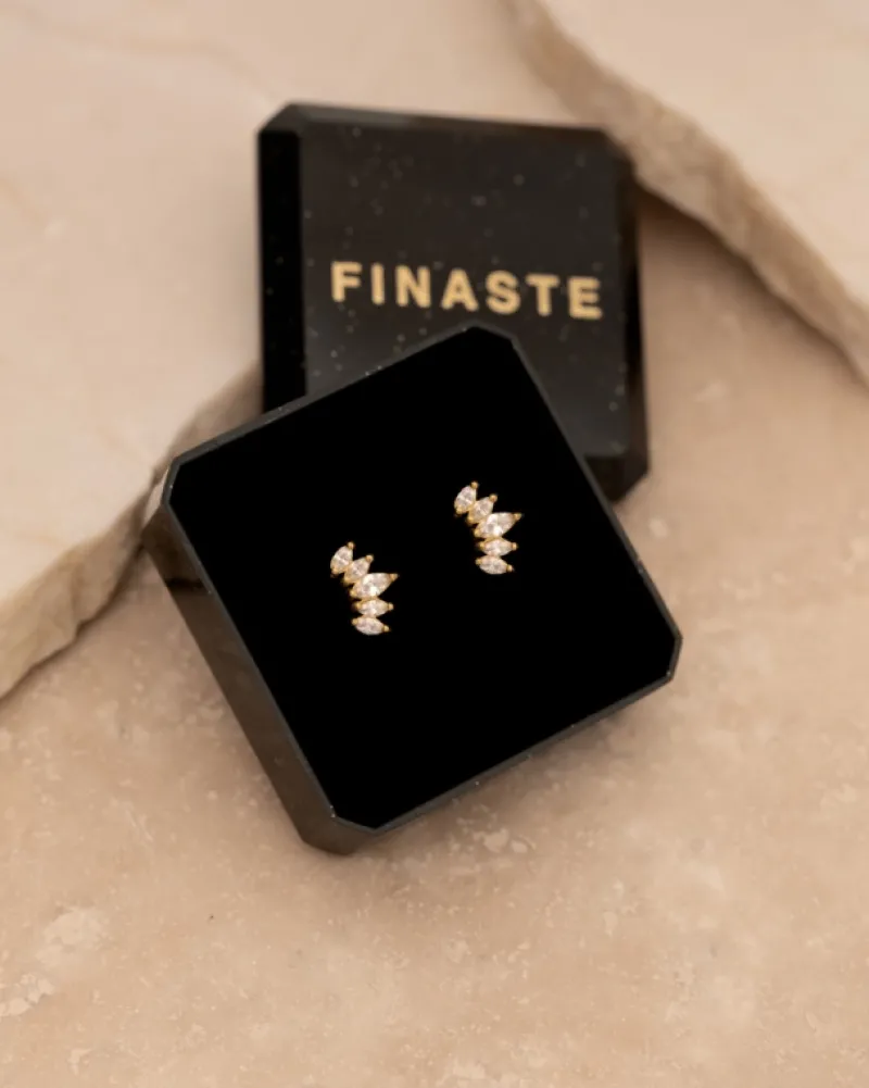 Finaste Oorknopjes sparkling goud kleurig Outlet