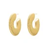 Finaste Oorringen chunky striped goudkleurig Discount