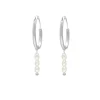 Finaste Oorringen drie pareltjes sterling zilver New