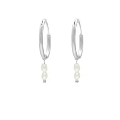 Finaste Oorringen twee pareltjes sterling zilver Discount