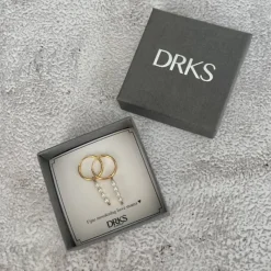 Finaste Oorringen vier pareltjes verguld sterling zilver New